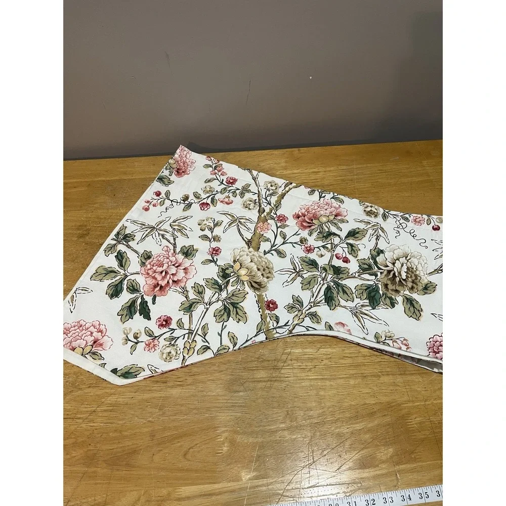 P Kaufmann Botanical Pink Floral Custom Valance Rod Pocket 104x20